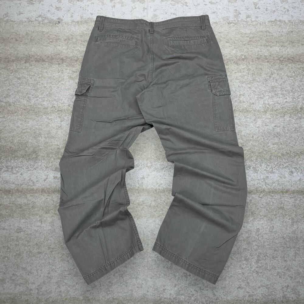 Vintage Y2K Guide Series Cargo Pants 36x32 Baggy Wide Leg Fit Hazel Green Cotton